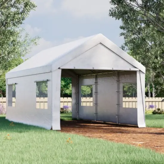 EROMMY 10 Ft X 20 Ft Car Canopy Portable Garage image {2}