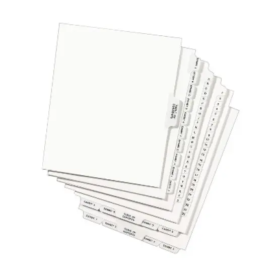 Avery-Style Legal Exhibit Side Tab Dividers 1-Tab Title B Ltr White 25/PK 01402 image {5}