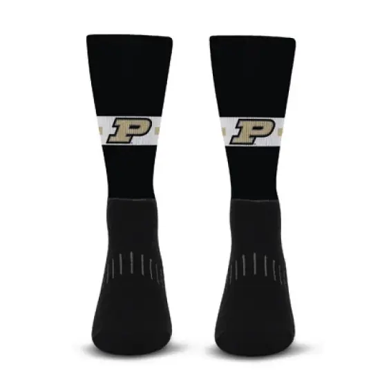 NCAA Purdue Boilermakers Streak Team Color Crew Socks - L image {1}