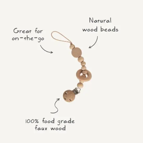 Mushie Silicone Pacifier Clip | Mila image {6}