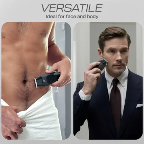 HUMMINGBIRD&trade; MK1 Compact Trimmer &ndash; Portable Electric Beard & Body Hair Trimmer for Men, USB-C Rechargeable, Face & Body Groomer, Travel Shaver image {3}