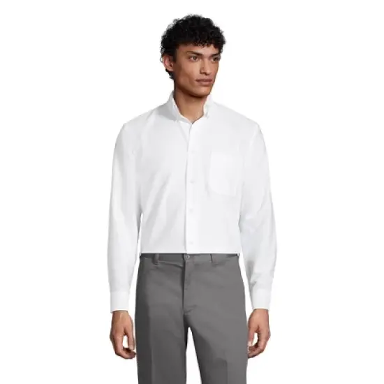 Lands' End School Uniform Men's Long Sleeve Oxford Dress Shirt image {5}