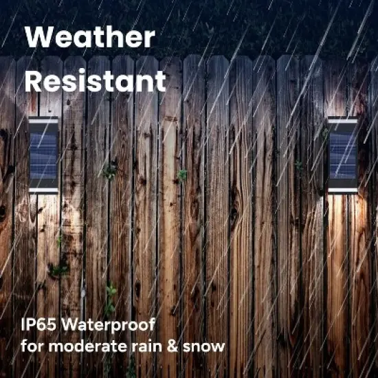 LED Solar Dual Direction Outdoor Wall Light - Techko Maid: Waterproof & Weather-Resistant image {3}