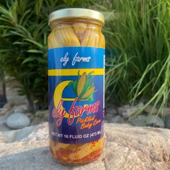 Ely Farms 16 oz Pickled Baby Corn - Pack of 3 image {3}