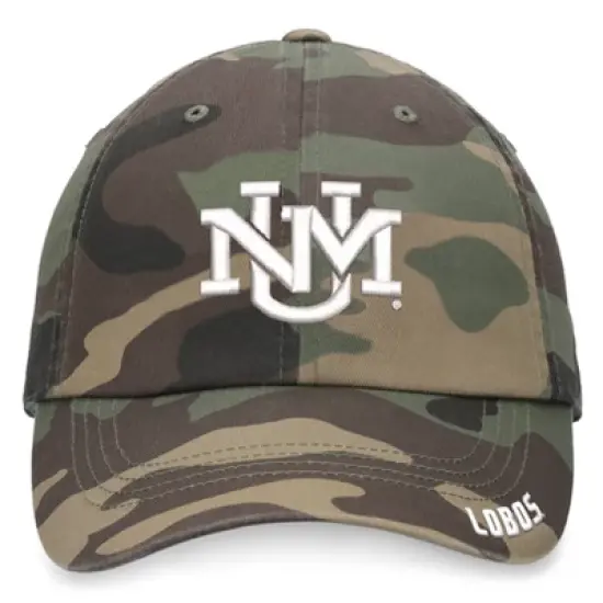 NCAA New Mexico Lobos Camo Unstructured Washed Cotton Hat image {1}