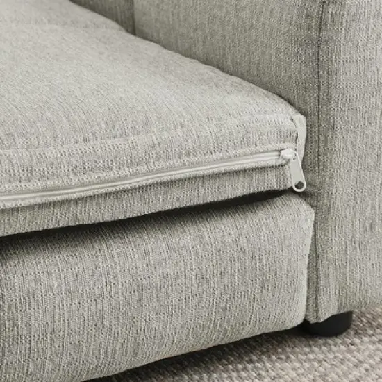 VASIP Durable Elevated Pet Sofa Bed ,Soft and comfortable Pet Sofa for Big and Oversized Dogs,Modern Linen Fabric,Dog Sofa Bed,Beige image {4}