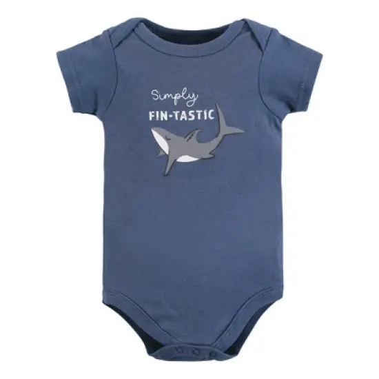 Hudson Baby Unisex Baby Cotton Bodysuits, Fintastic image {4}