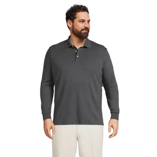 Lands' End Men's Long Sleeve Super Soft Supima Polo Shirt image {7}