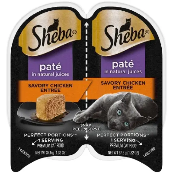 Sheba Perfect Portions Savory Chicken Flavor Pate Wet Cat Food - 2.64oz image {10}