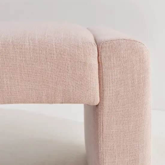 Kaia 47" Contemporary Farmhouse Linen Fabric Waterfall Upholstered Bench-The Pop Maison image {6}