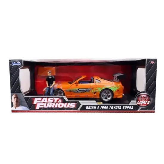 Fast & Furious 1:18 Scale Toyota Supra Die-cast Vehicle with Brian Figure image {1}