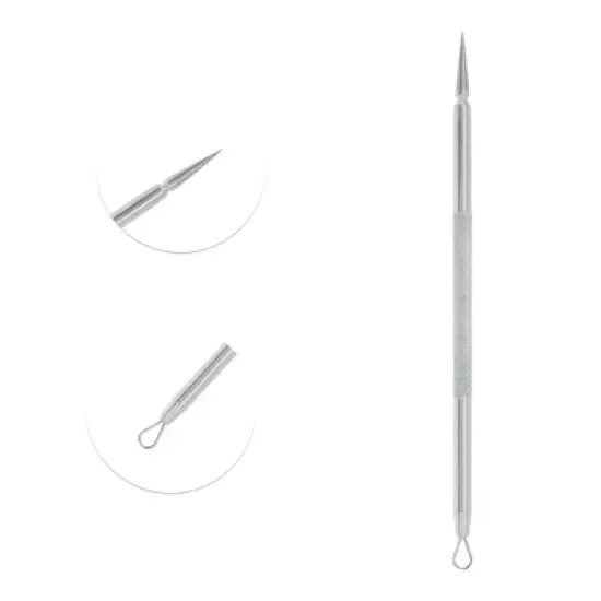 Unique Bargains Convenient Pimple Extractor Silver Tone 1 Pc image {2}