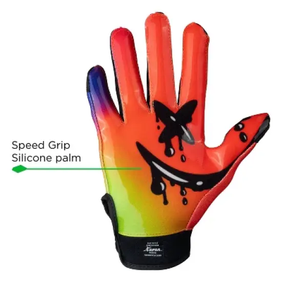 Cutters Game Day Receiver Gloves Youth - Drip Face image {5}