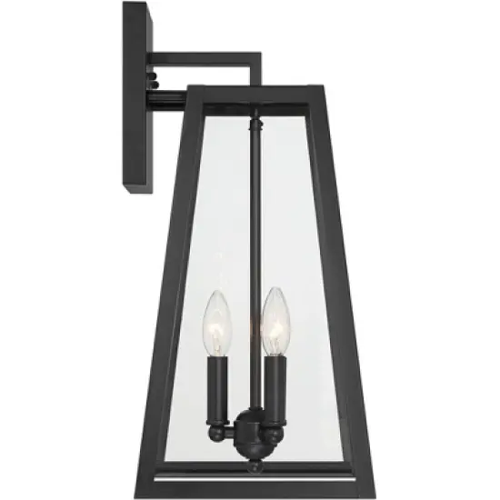 John Timberland Arrington Modern Outdoor Wall Light Fixture Mystic Black Metal 20" Clear Glass for Post Exterior Barn Deck House Porch Yard Posts Home image {6}