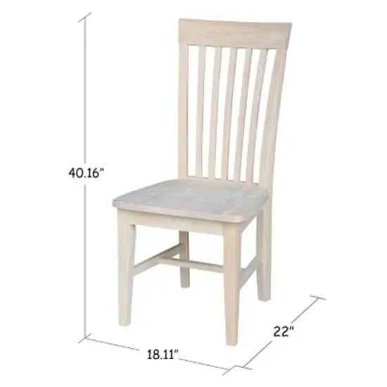 Set of 2 Tall Mission Chairs - International Concepts image {5}