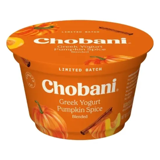 Chobani Pumpkin Low Fat Blended Greek Yogurt - 5.3oz image {8}