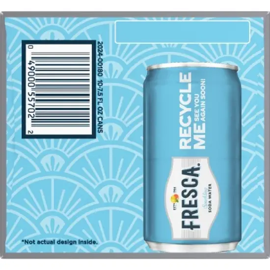 Fresca Grapefruit Citrus Sparkling Soda Water - 10pk/7.5 fl oz Mini-Cans image {6}