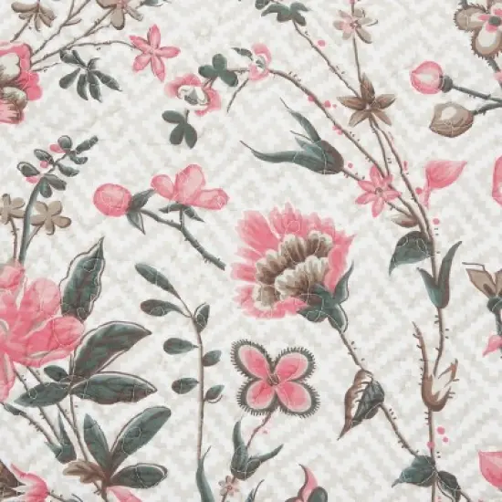 C&F Home Blair Garden Quilted Oblong Cotton Reversible Tabletop Placemats Set of 6, 13" x 19" image {3}