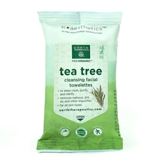 Earth Therapeutics Makeup Remover Wipes - Tea Tree - 15ct image {3}