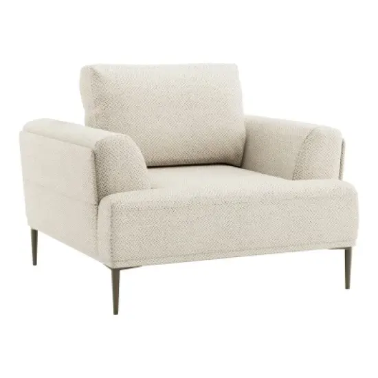 HOMES: Inside + Out Tubera Arm Chair Chenille T Seat Cushion Recliner with Extendable Back image {10}