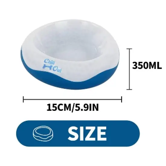 Allforpaws Dog Cooler Bowl, Keeps Water & Food Cool and Fresh for Hours, BPA Free image {6}