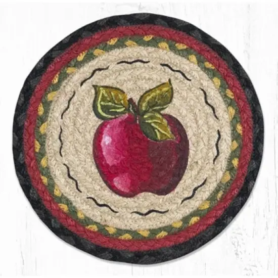 Earth Rugs Apple Printed Round Trivet 10"x10" image {3}