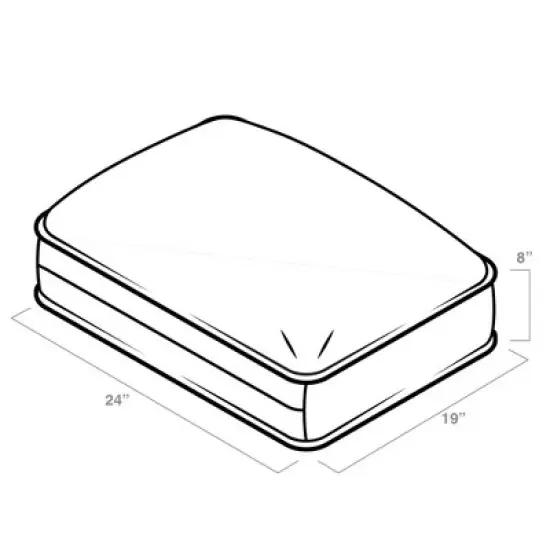 19" x 24" x 8" ProFoam Outdoor Plush Deep Seat Back Cushion Classic Red - Arden Selections image {4}