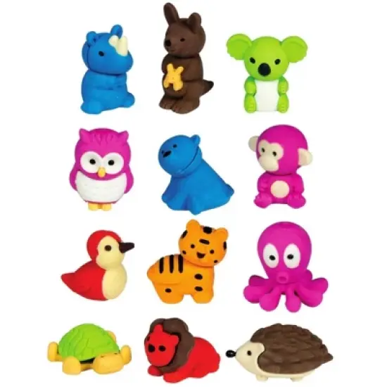 Adorable Zoo Animal Erasers (12 Pack) image {4}