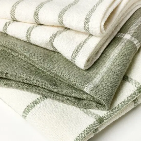3pk Kitchen Towels Sage Green - Figmint&trade; image {2}