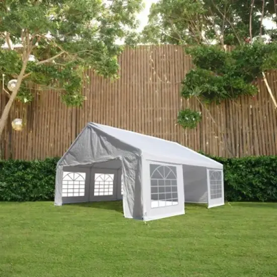 Gulches 20x20 Feet Heavy Duty Party Tent for Outdoor Events, Weddings, BBQs, and Carports with Storage Carry Bags image {1}