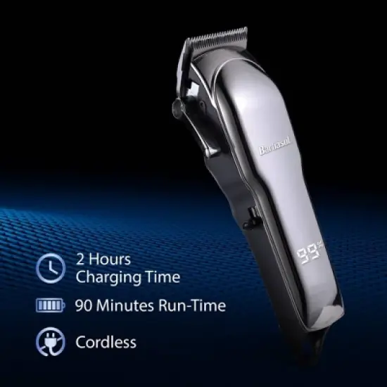 Barbasol LCD Display Rechargeable Cordless Hair Clipper 6 Guide Combs Battery Hair Trimmer - 10ct image {2}