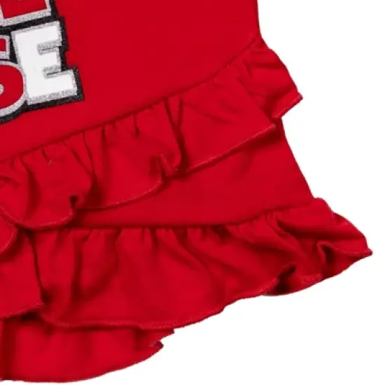 Mickey Mouse & Friends Minnie Mouse Girls Tank Top French Terry Shorts and Scrunchie 3 Piece Outfit Set Infant to Big Kid image {4}