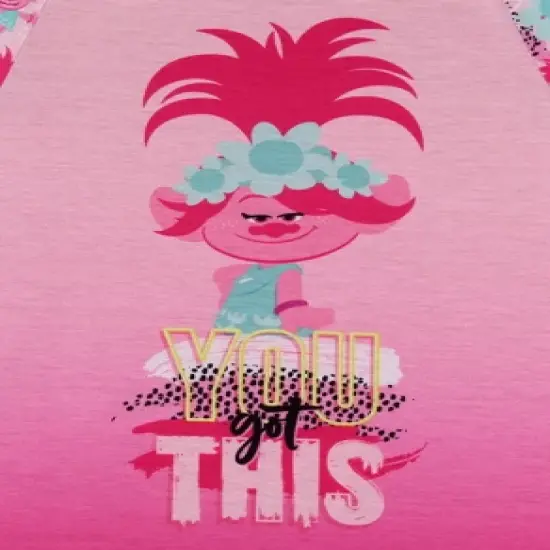 Girls' Dreamworks Trolls You Got This Poppy Nightgown Sleep Pajama Shirt Pink image {1}