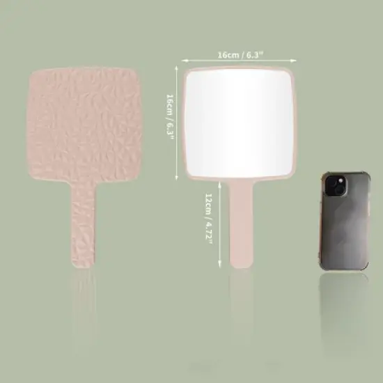 Unique Bargains Square Handheld Mirror 1 Pc image {1}