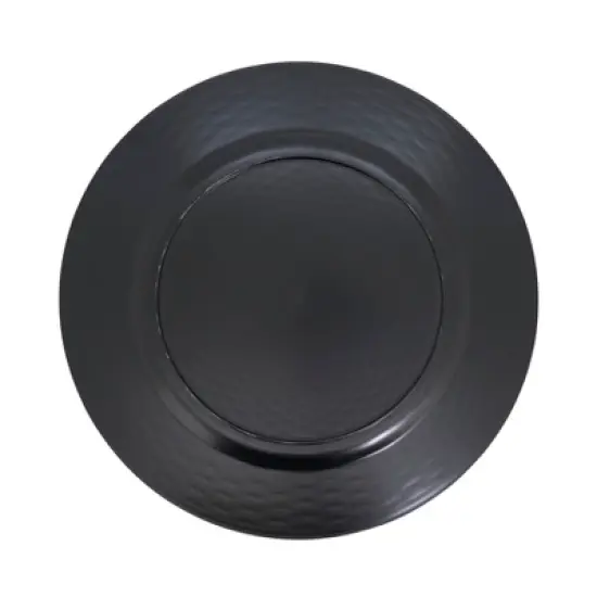 Saro Lifestyle Natural Look Faux Rattan Charger Plate (Set of 4), 13"x13", Brown image {1}