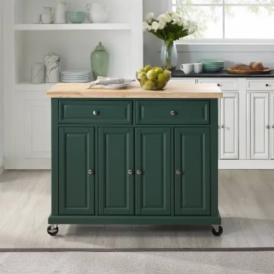 Madison Kitchen Island/Cart Emerald Green - Crosley image {9}