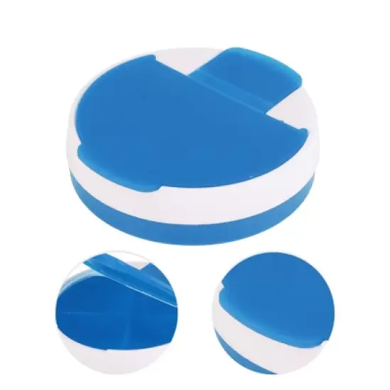 Unique Bargains 4 Grids Circular Rotating Pill Case 1 Pc image {2}