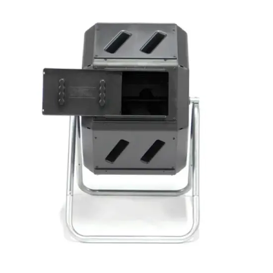 FCMP Outdoor Plastic Dual Chamber Tumbling Composter Outdoor Elevated Rotating Garden Compost Bin image {5}