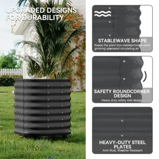 Heavy Duty Galvanized Steel Garden Bed image {4}