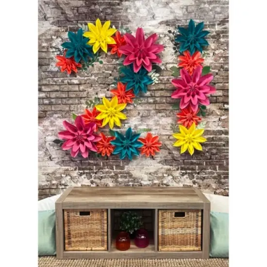 Teacher Created Resources&reg; Beautiful Brights Paper Flowers, Pack of 4 image {2}