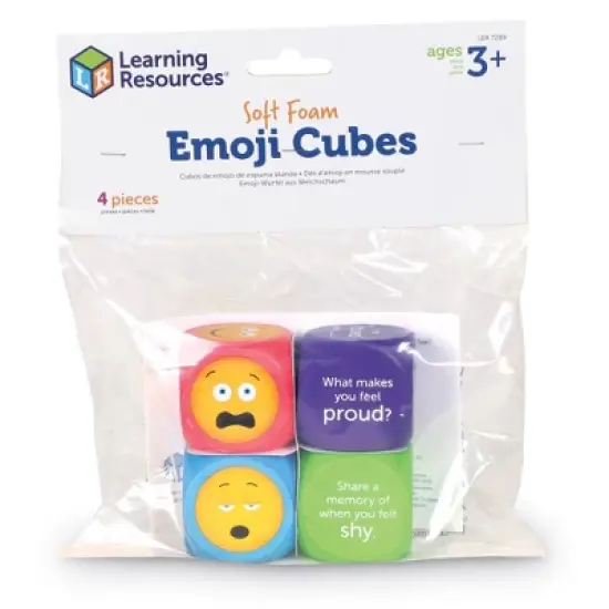 Learning Resources Questions and Emoji Emotion Cubes - 4pk image {2}
