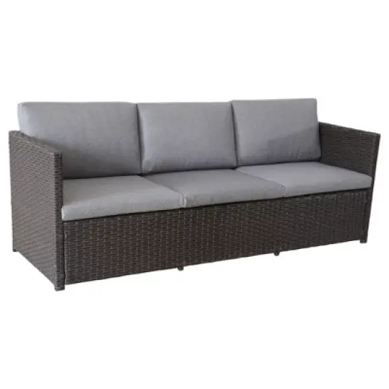 Northlight 4-Piece Savannah Resin Wicker Outdoor Patio Modular Sectional Set with Cushions image {5}