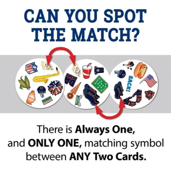 MasterPieces Officially Licensed NFL Chicago Bears Spot It Game for Kids and Adults image {3}