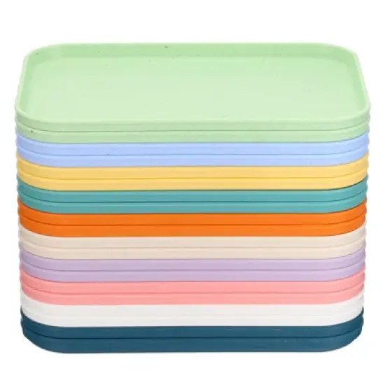 Unique Bargains PP Plastic Reusable Lightweight Serving Tray 20 Pcs image {10}