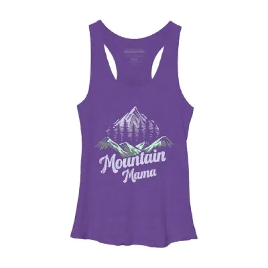 Women's Design By Humans Mountain Mama Camping Adventure Mom By Flowerr Racerback Tank Top image {5}
