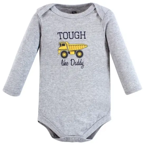 Hudson Baby Infant Boy Cotton Long-Sleeve Bodysuits, Construction image {2}