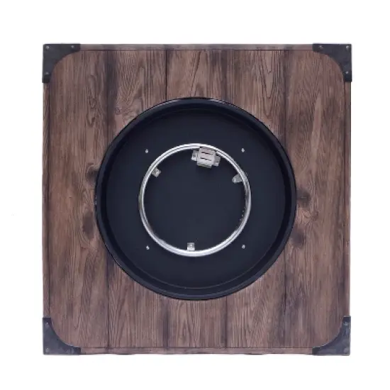 GDFStudio Banleigh Outdoor 40,000 BTU Lightweight Concrete Square Fire Pit Table, Brown image {3}