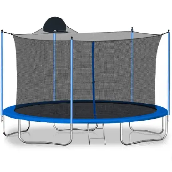 UNISOAR Trampoline for Adults & Kids with Basketball Hoop image {4}