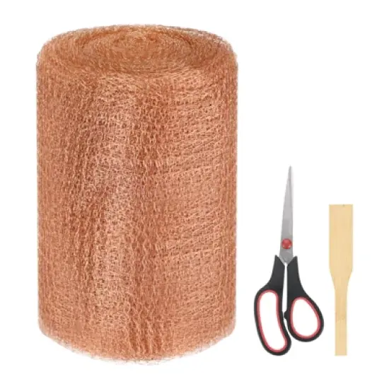 Unique Bargains Copper Mesh Rustproof Flexible Durable Copper Wool W Precision Scissor and Wood Stick 1 Set image {9}