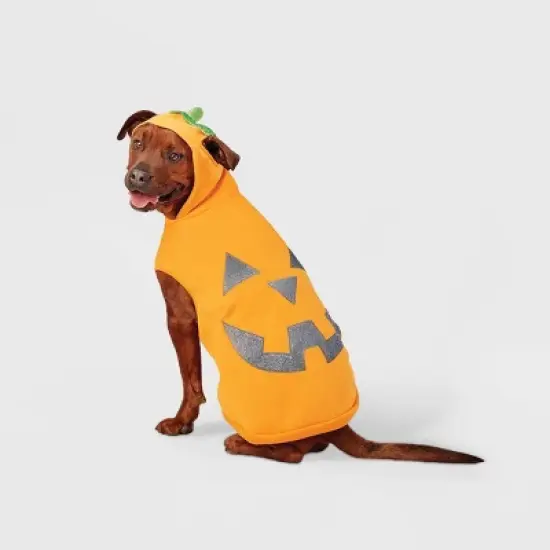 Jack-O'-Lantern Pumpkin Reflective Halloween Hoodie Dog and Cat Costume - Boots & Barkley&trade; image {7}